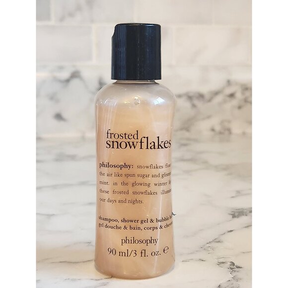 Philosophy Frosted Snowflakes Shampoo Shower Gel & Bubble Bath 3 fl. Oz. Sealed - Picture 1 of 4